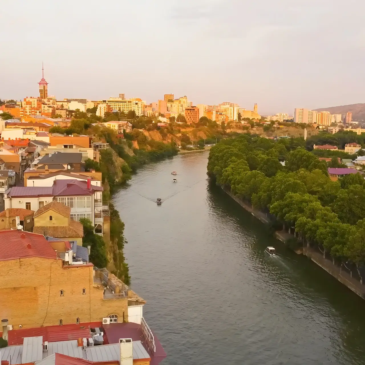 Mtkvari River View from Above